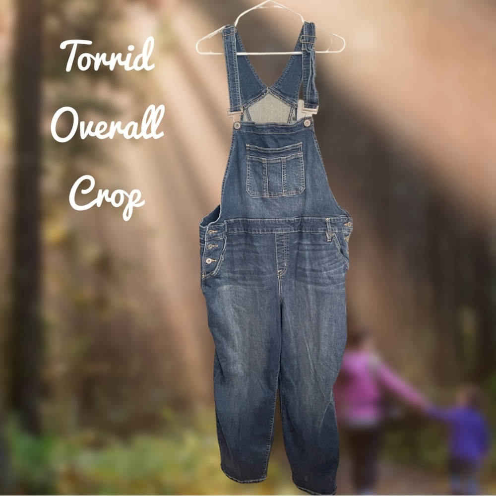 torrid Blue Denim Crop Overalls